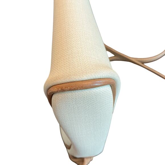 Vintage CHRISTIAN DIOR Saddle Bag Beige Canvas Leather Shoulder Crossbody Bag - Picture 7 of 15